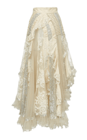 white beige maxi skirt long lace lacy flowy