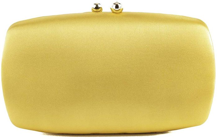 Clutch bag, Marzia yellow, satin, Dimensions in cm: 18 l x 10 h x 4 p: Amazon.co.uk: Shoes & Bags