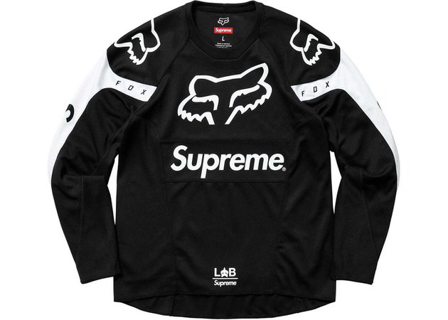 Supreme x Fox Racing Moto Jersey Top (Black)