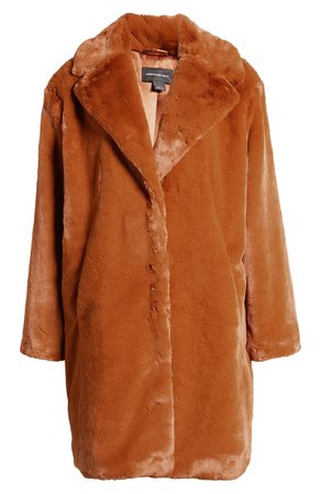 Something Navy Faux Fur Teddy Coat (Nordstrom Exclusive) | Nordstrom