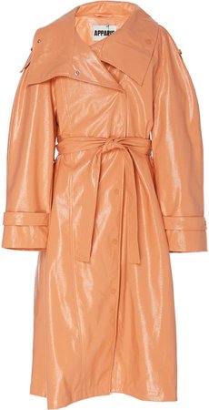 Apparis Laily Wing Collar Trench Coat Size: XS
