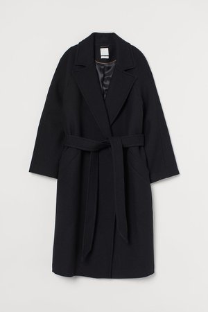 Wool-blend Coat - Black