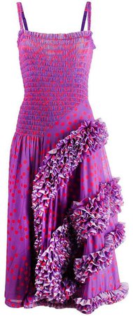 polka dot flamenco-styled dress