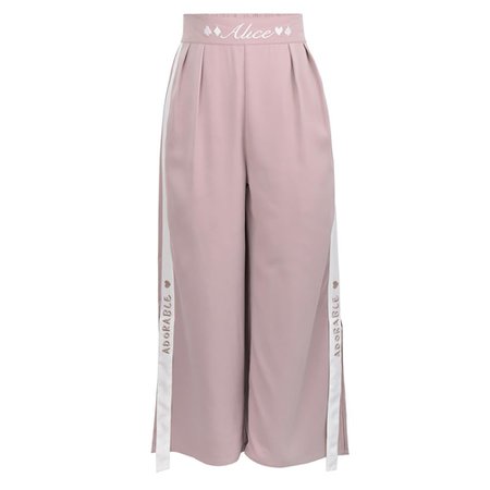 Kawaii Casual Pink and Khaki Square Pants for Teens | Juwas