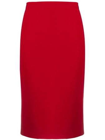 Loulou High-Rise Pencil Skirt D4010001 Red | Farfetch