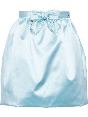 Shop Miu Miu Duchesse satin mini skirt with Express Delivery - FARFETCH