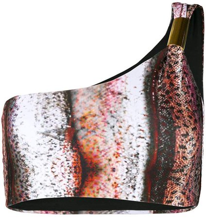 Mona champagne skin asymmetric bikini top