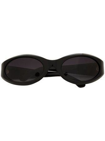 ANINE BING Berlin Slim Oval Sunglasses - Farfetch