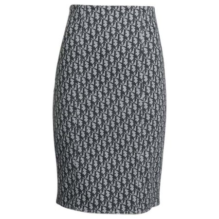 Christian Dior By John Galliano Dior Oblique Pencil Skirt For Sale at 1stDibs