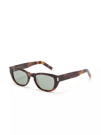 Saint Laurent Eyewear cat-eye Tortoiseshell Sunglasses - Farfetch