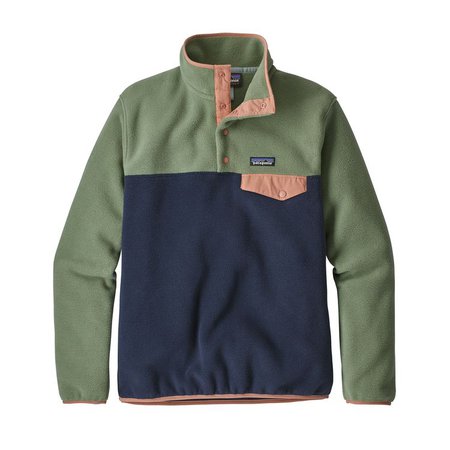Patagonia Women's Pullover Fleece Jacket Green and navy