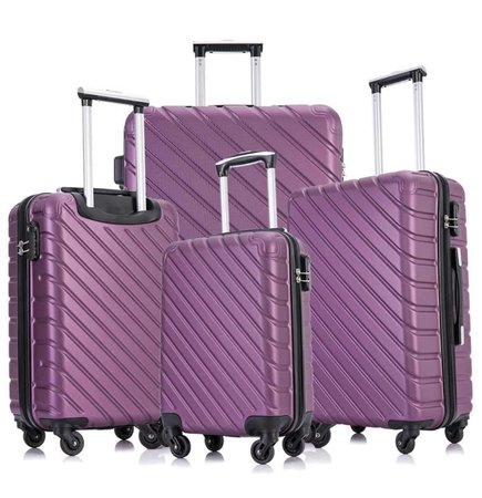 Purple luggage set