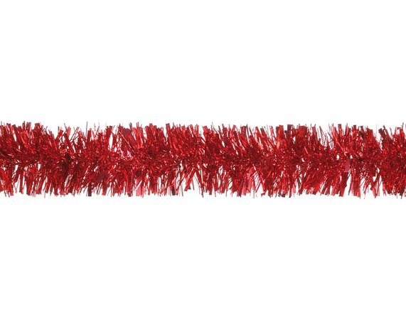2m x 10cm Red Tinsel Regular Christmas Tree Decoration