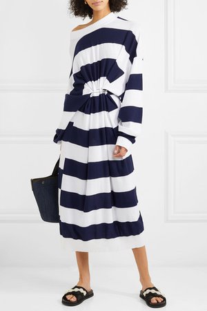 Sonia Rykiel | Oversized striped cotton and wool-blend maxi dress | NET-A-PORTER.COM