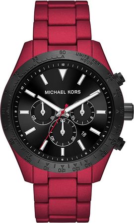 Amazon.com: Michael Kors Men's Layton Quartz Watch with Stainless Steel Strap, Red, 22 (Model: MK8926) : Clothing, Shoes & Jewelry