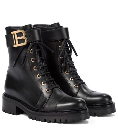 Balmain - Ranger Romy leather combat boots | Mytheresa