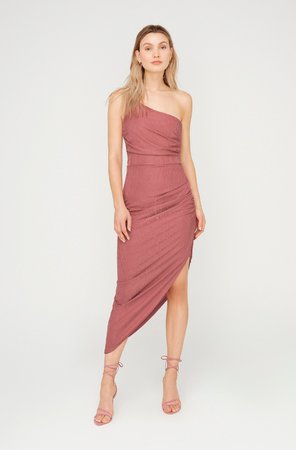 Pink Medusa Jersey Midi Dress | Formal Occasion Dresses| SHEIKE Shop Online