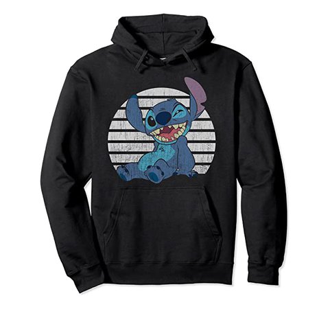 Amazon.com: Disney Classic Winking Stitch Pullover Hoodie: Clothing