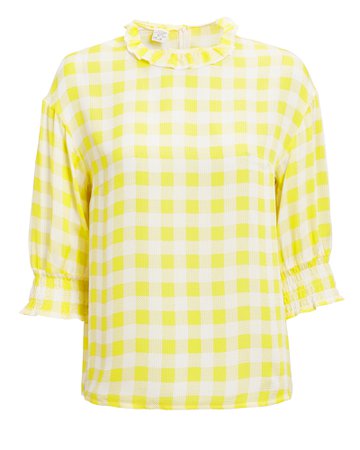 Mere Yellow Gingham Top