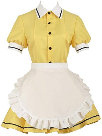 Amazon.com: Cos-Love Kaho Mafuyu Maika Cosplay Japan Maid Costume Apron Anime Uniform Full Set: Clothing
