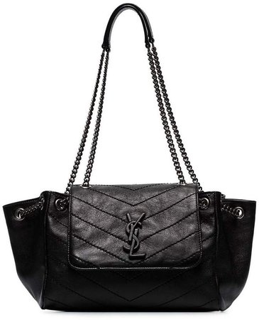 black nolita small leather shoulder bag