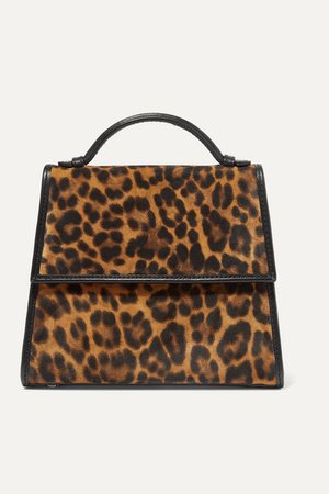 Hunting Season | Small leather-trimmed leopard-print suede tote | NET-A-PORTER.COM