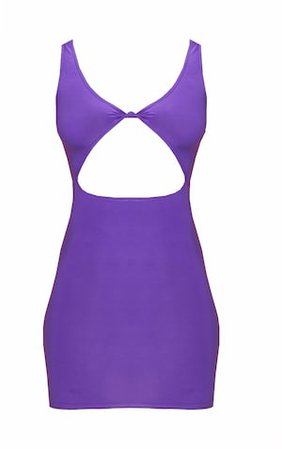 Purple Knot Detail Sleeveless Slinky Bodycon Dress | PrettyLittleThing USA