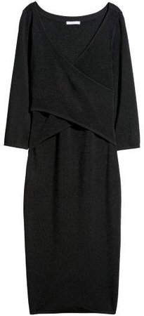 Fine-knit Dress - Black