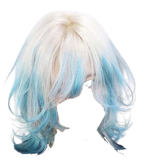white blue tips hair