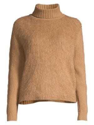 MAX MARA Formia Mohair-Blend Knit Turtleneck Sweater.