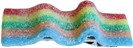 sour rainbow strip candy hair clip
