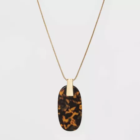 Necklace - A New Day™ Tortoise/Gold : Target