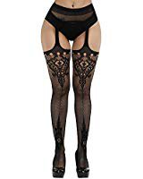 Lady Up 6 Pairs Pantyhose Garter Belts Sexy Tights High Hosiery Lace Flowery Stockings: Amazon.ca: Clothing & Accessories