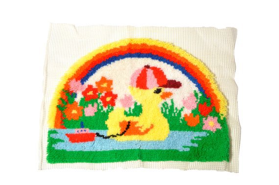 90s Duckling Latch Hook Complete Rainbow Cute Children's | Etsy