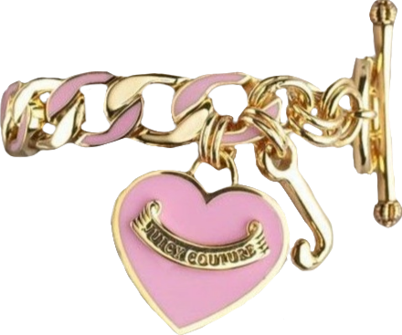 gold and pink juicy couture bracelet