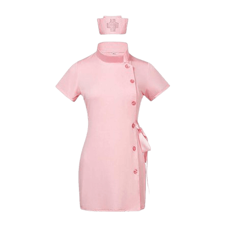 Doctor Nurse Cosplay Lingerie | Dress Nurse & Cap Pink