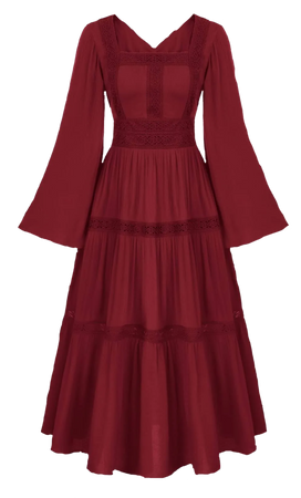 red maxi dress