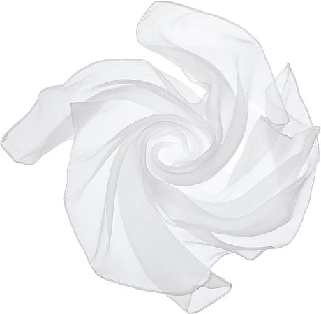 Satinior Chiffon Scarf Square Handkerchief Satin Ribbon Scarf Neck Scarf for Women Girls Ladies Favor (27.56 x 27.56 inches, Chiffon White) : Amazon.ca: Clothing, Shoes & Accessories