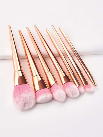 Metallic Makeup Brush 7pcs | SHEIN USA