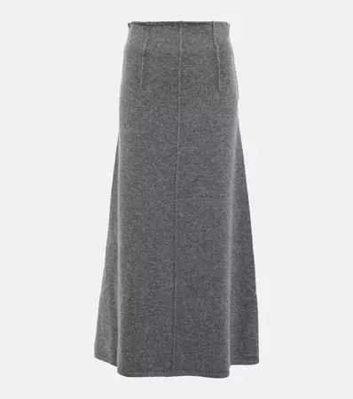 DOROTHEE SCHUMACHER Modern Statements Wool Blend Midi Skirt in Grey - Dorothee Schumacher | Mytheresa