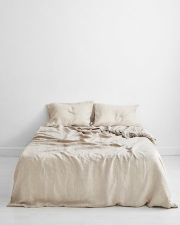 Oatmeal Flax Linen Quilt Cover Set | Bed Linen Sets Online