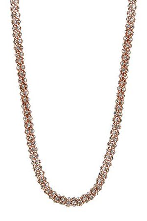 Betsey Johnson "Confetti" Faceted Stone Rose Gold Strand Long Necklace: Jewelry