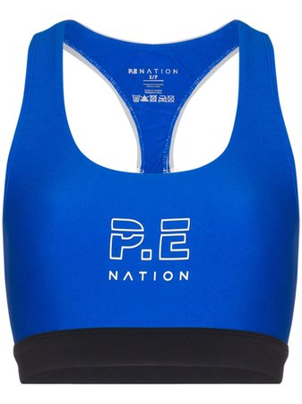 bra P.E Nation logo-print Sports Bra - Farfetch