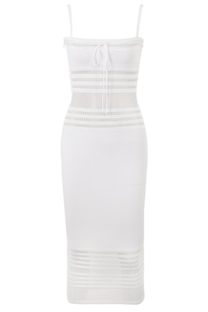 HouseofCB 'Gia' Ivory Dainty Knit Midi Dress
