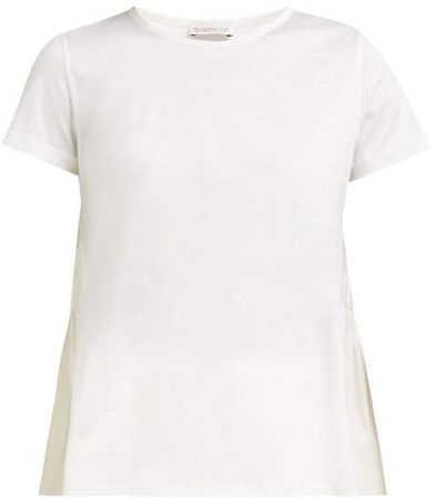Cotton Jersey And Shell T Shirt - Womens - White