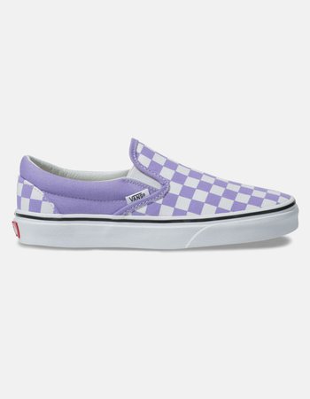 VANS Checkerboard Classic Slip-On Violet Tulip & True White Womens Shoes - LILAC - 346266762 | Tillys