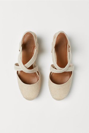 Sandaler med kilehæl - Lys beige - DAME | H&M DK