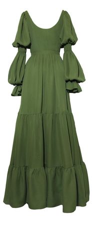 Green medieval princess dress