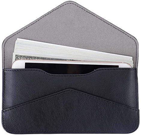 Women’s Card Wallet Envelope Style Credit Card Holder Cute Cash Wallet for Ladies (Black) at Amazon Women’s Clothing store
