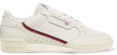 Continental 80 Grosgrain-trimmed Leather Sneakers - White